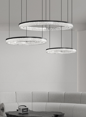 轻奢大气圆环形创意卧室餐厅全铜灯意式极简客厅吊灯大厅灯设计师