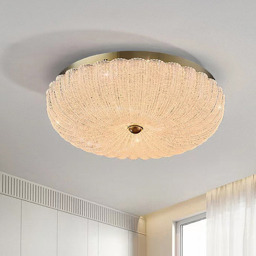 轻奢南瓜水晶玻璃主卧房间吸顶灯