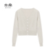 鸡心领短款 衣尚 外套 女士春季 新款 100%纯山羊绒 针织开衫