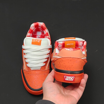 橙龙虾CONCEPTS联名knu skool低帮橙色个性拼色胖胖闪电鞋面包鞋