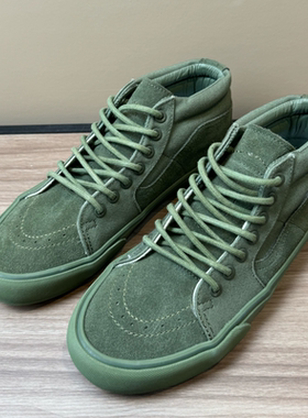 运动休闲Sk8-Mid MG休闲复古中帮板鞋军绿色军事风百搭休闲男鞋