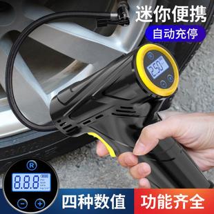 自行车轮胎打气泵 汽车用无线充气泵手持车载充气泵智能数显便携式