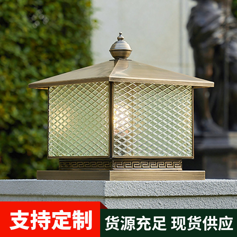 太阳能柱头灯户外花园别墅庭院LED灯大门围墙柱子灯节能户外灯