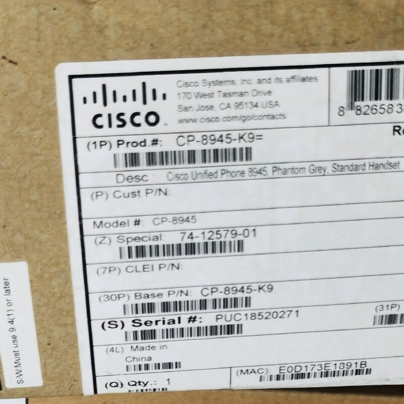 思科思科CP-8945/8941/7985/7975/7971/7970-K9等企业级IP会议电