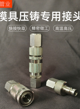 现货LP006模具压铸用快速接头兼容瓦尔特直扣双自封高压快插接头