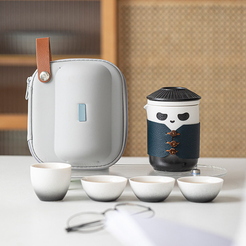 便携旅行茶具套装户外随身简易功夫泡茶壶茶杯家用出差旅游快客杯