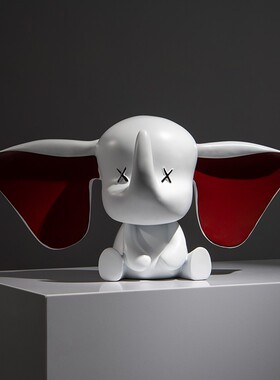 创意卡通招财小飞象摆件现u代简约客厅儿童房可爱玄关家居卧室摆