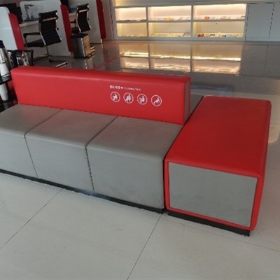 农业银行工商银h行大厅等候区组合双面卡座沙发排号区沙发多人沙