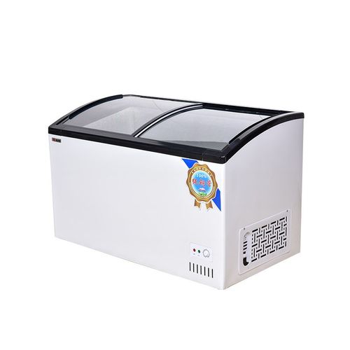 雪糕柜商用透明玻璃盖超市展示柜冰柜大容量卧式冷藏冷.冻冰箱冷