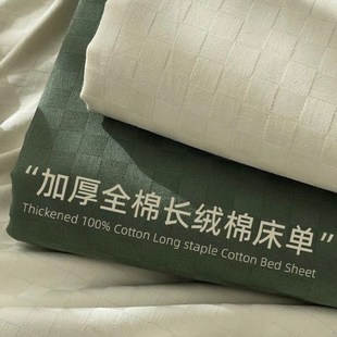 e60支纯棉长绒棉简约B100全棉加厚纯色单人枕套2双人 单品床单