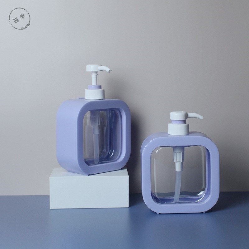 现货粉色紫色按压瓶50r0ml乳液瓶方瓶沐浴露瓶洗衣液ins分装瓶,包装,日化包装,淘宝优惠券,粉丝福利购,淘宝优惠卷