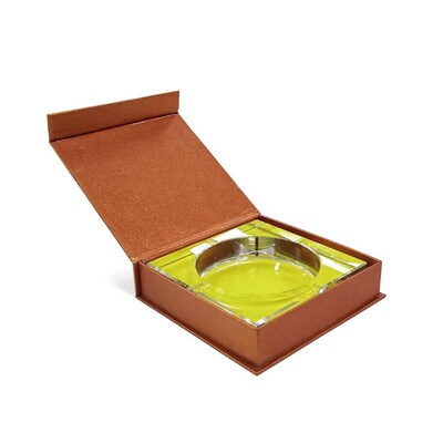 者也方形水晶烟j灰缸耐高温精工切割手工打磨透明纯净易清洗酒店