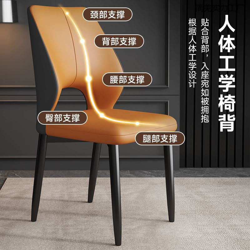 家用餐桌靠背椅子轻奢高级感酒店吃饭椅现代简约餐厅凳子意式餐椅