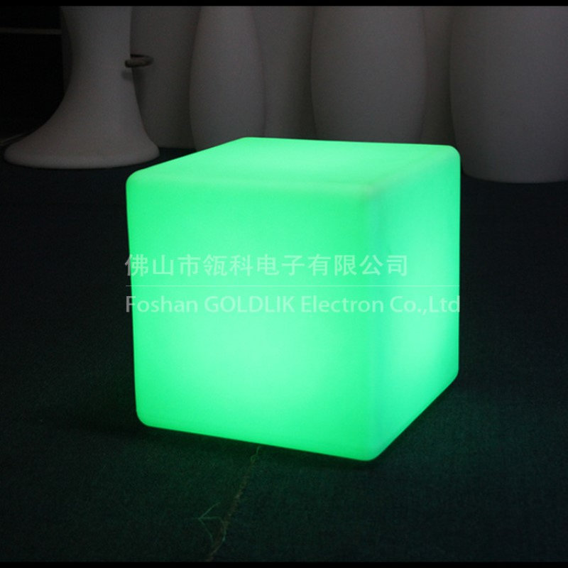 发光方凳酒吧酒店 KTV立方凳子遥控七彩灯色 带皮垫更