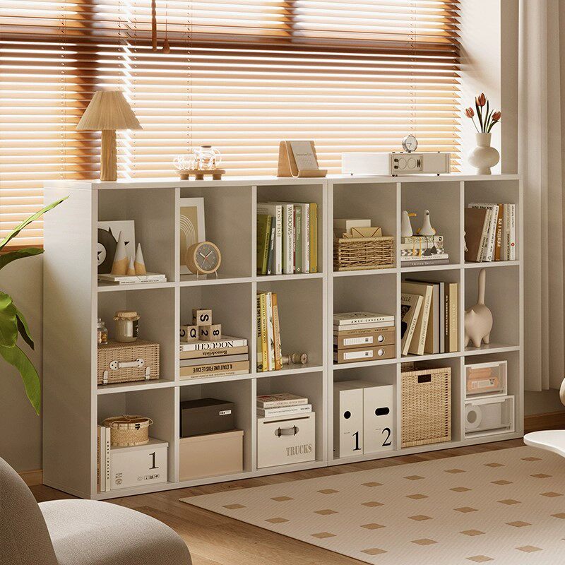 书柜卧室置物柜矮柜自由组合格子柜展示柜家用客厅奶油风书