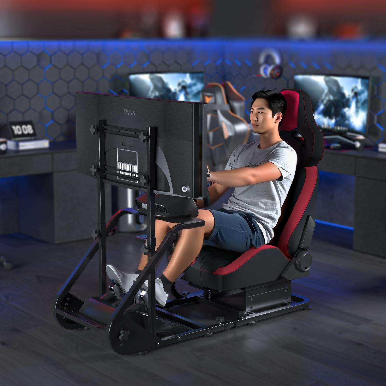 一体专用座椅改装带滑轨赛车改装车电竞模拟驾驶座椅骨架通用人体