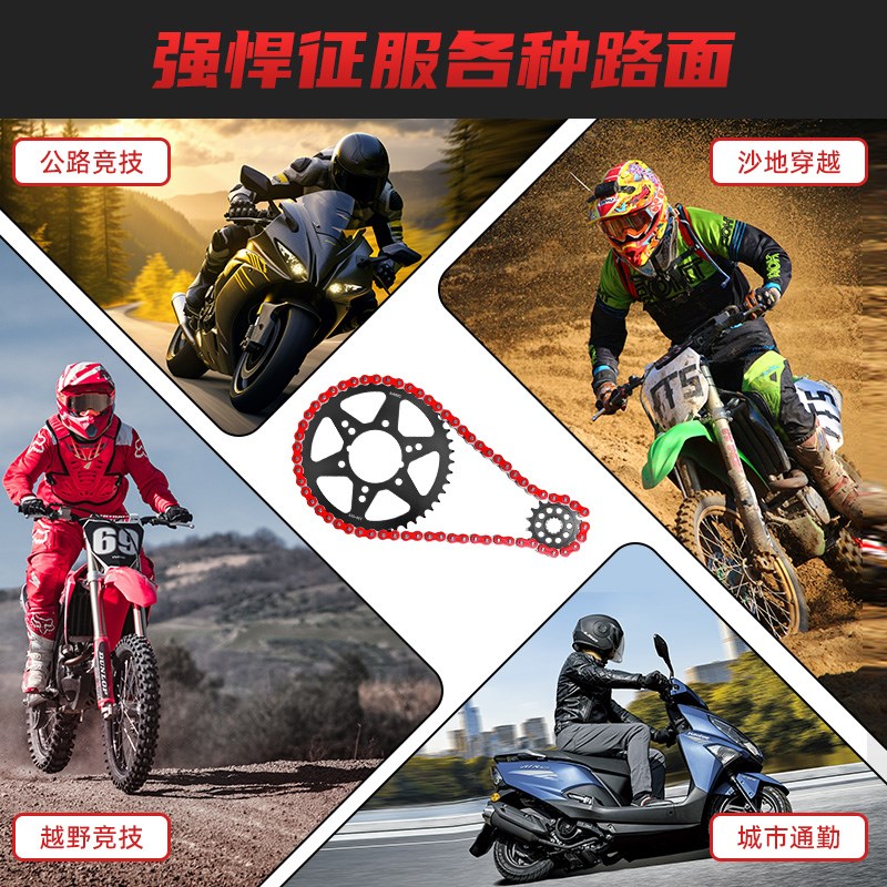 适配川崎ZX6R 636 600摩托车 改C装 链盘 链轮 牙盘 油封链条07-2