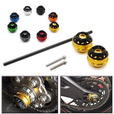 适用于川崎 KLX250 2008-2015 改装雕花款后轮防摔球/胶. 后轴配