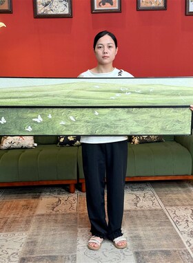 现代唯美a蝴蝶楼梯玄关装饰画竖版横版挂画M003二联绿色20150