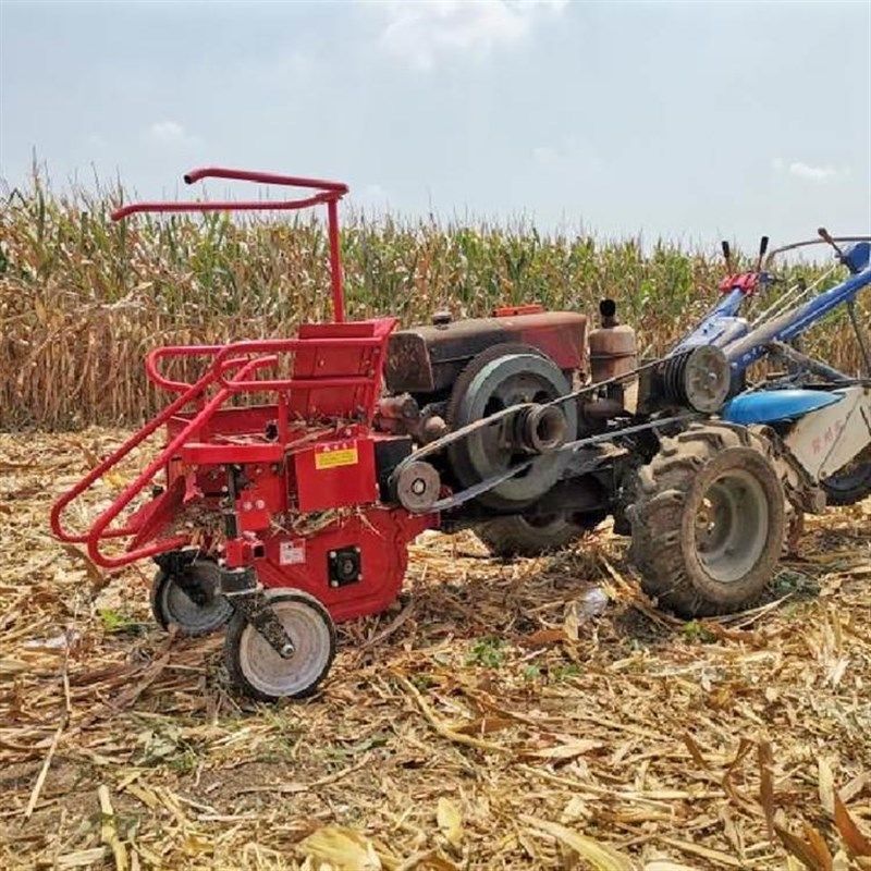 家用苞米摘穗棒收获机o 手扶动力前置玉米收割机 四川单行收苞米
