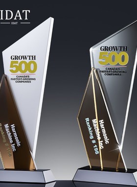 K9水晶奖杯f奖牌定制定做年会优秀员工荣誉颁奖高档授权牌奖杯定