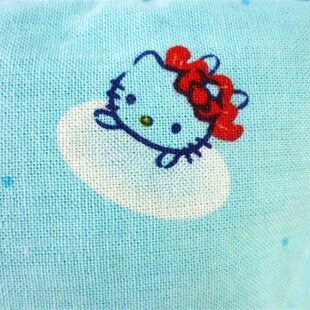 Hello Kitty 凯蒂猫~化妆包/笔袋J-扁平化妆包-和风蓝(短)