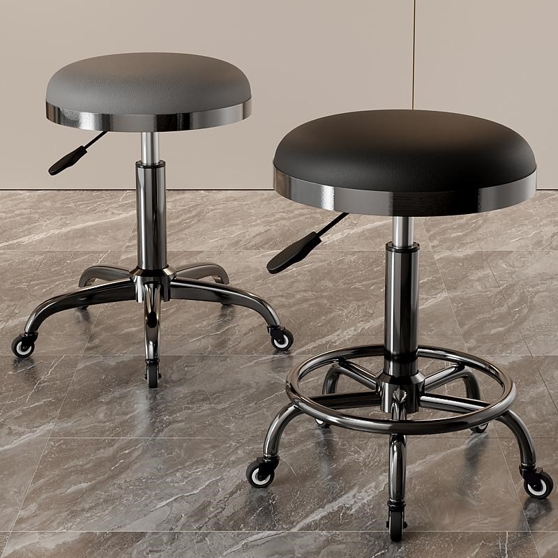 大工凳美发美容h凳子升降圆凳旋转滑轮理发店椅子化妆凳剪发廊美