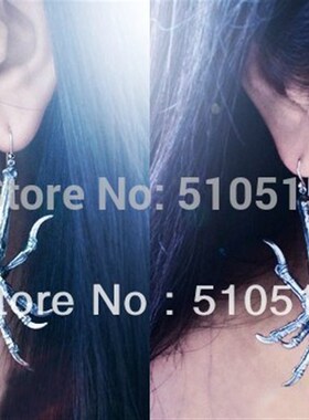Regalrock Gothic Raven Claw Talon EarringN Punk Crow Bird Sk