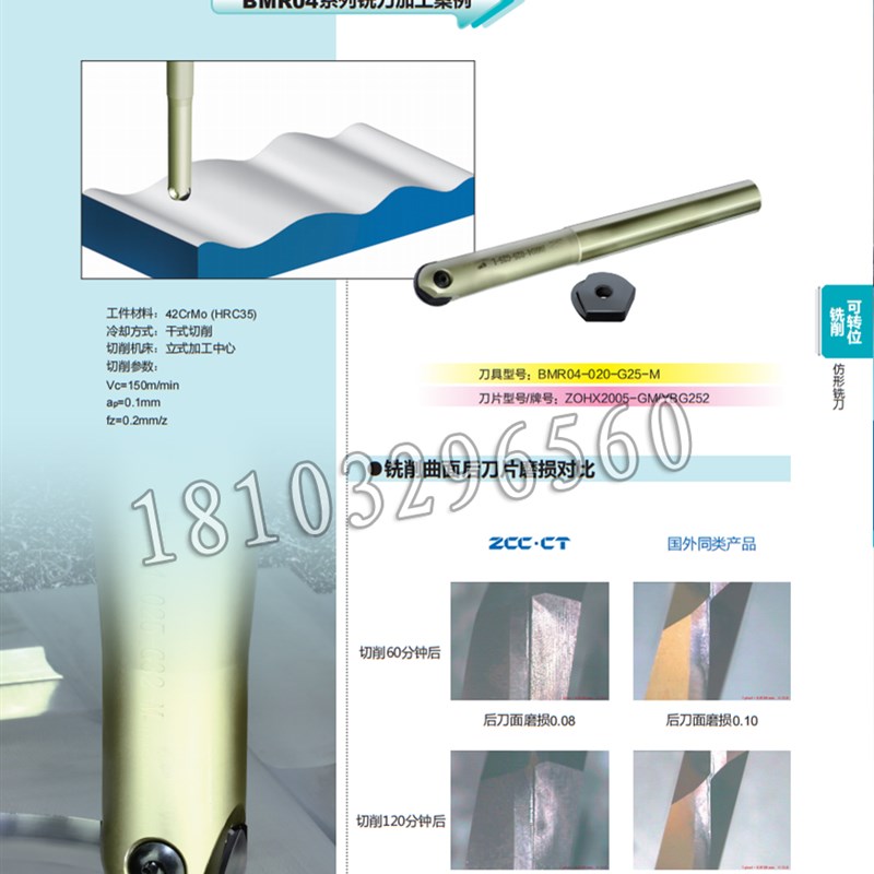 株洲R16仿形圆球头铣刀杆BMR04-v032-G32-M/L装ZOHX3207-GM/GF
