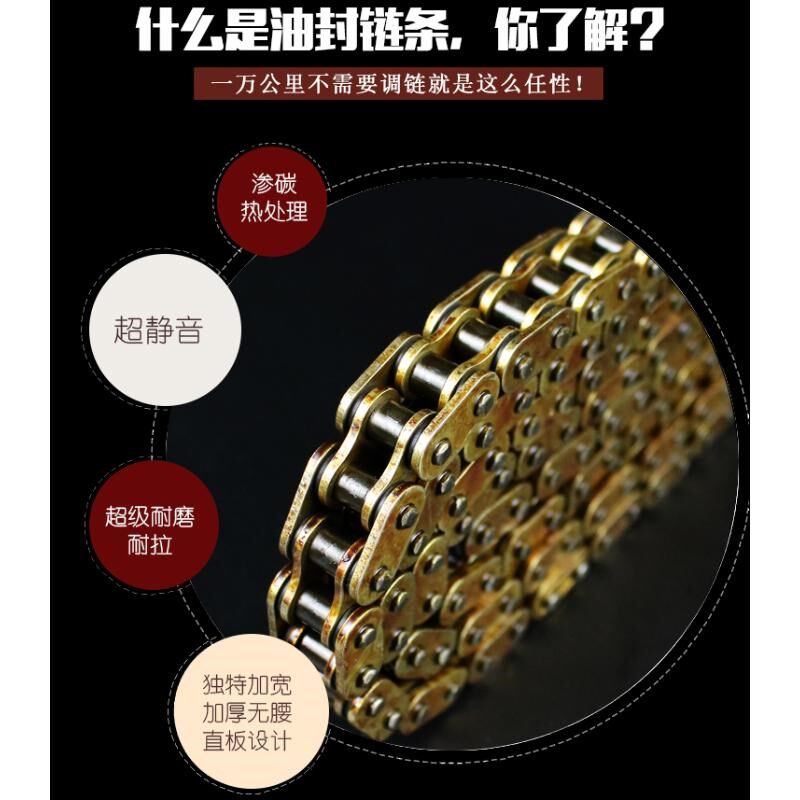 新大洲锐猛SDH125-56-5v8油封链条链盘套装CB125T提速大小飞齿链
