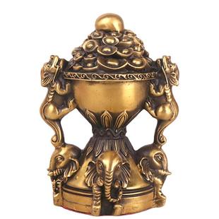 爆款创意礼品摆件铜聚宝盆新款四象大象聚宝盆四象聚宝