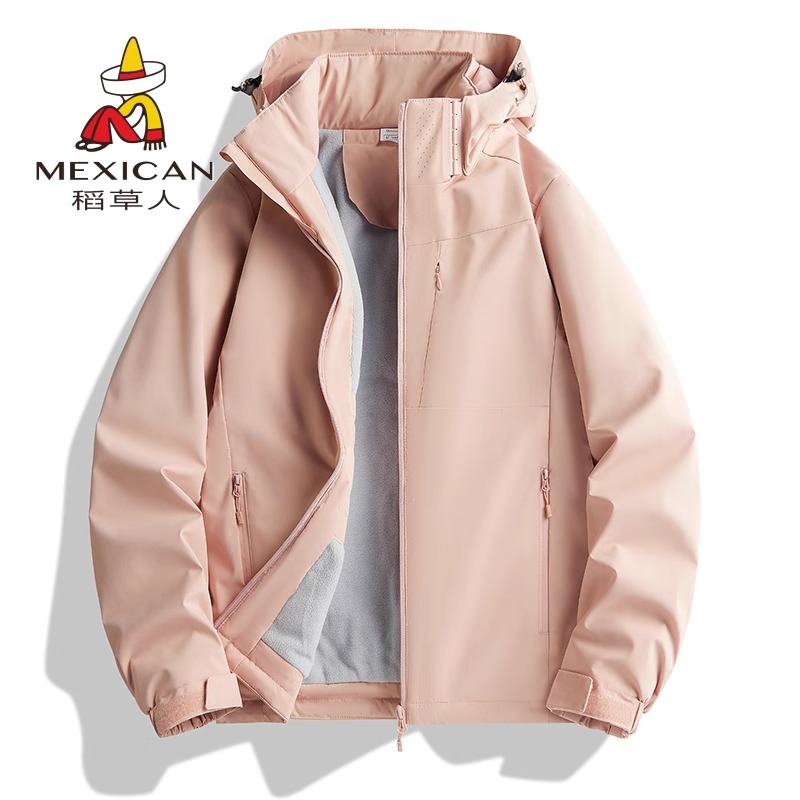 户外冲锋衣女款秋冬季短外套