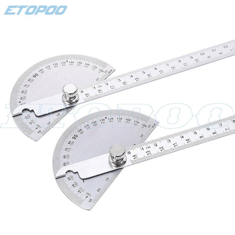 角度尺手用 简易量角器 180度钢角 简易量角器双臂量角器250MM