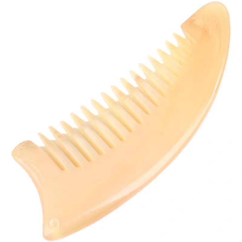 日本品质黄牛角天然牛角梳防静加厚头部经络全身按摩羊尾三角梳