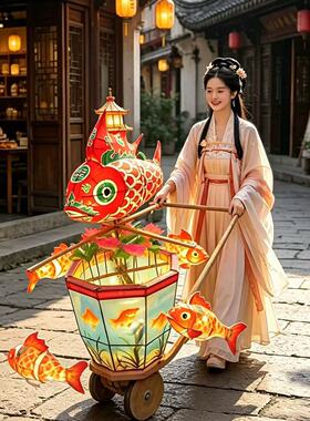 传统手工艺品绘制非遗鱼