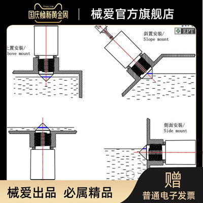 12V24V食品级水位检测开关耐腐蚀光电液位传感器高精度FS-IR1902D