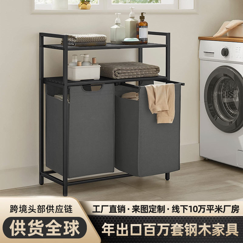 多功能大洗衣篮家用铁管脏衣篮洗衣房置物架大号收纳衣服筐收纳篮
