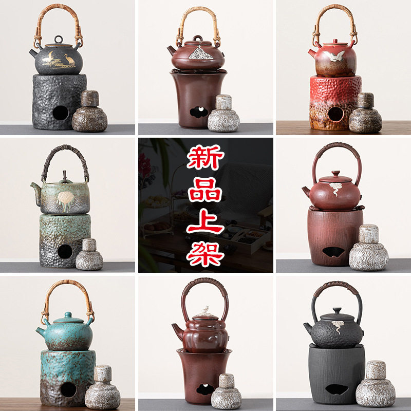 围炉煮茶炭火木炭煮茶器 煮茶壶一套露营茶室外明火烤茶炉