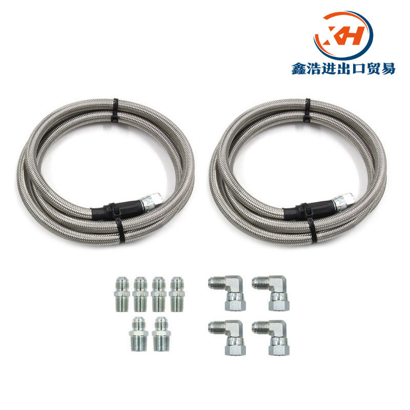 52英寸不锈钢编织线变速器冷却器软管接头更换TH350/700R4/TH400