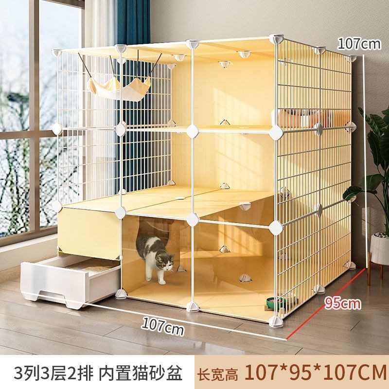 带木质笼a子自带封闭式猫砂盆室内笼家用笼子猫别墅厕所一体舍屋