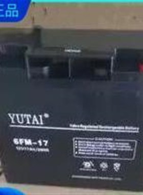 YUTAI宇泰蓄电池6FM-17铅酸免维护蓄电池12V17TAH安防监控消防主