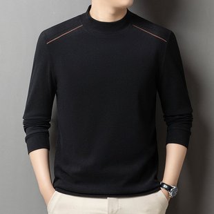 T恤上衣打EC31 高端轻肤绒卫衣男半高领内搭保暖长袖 男装 秋冬新款