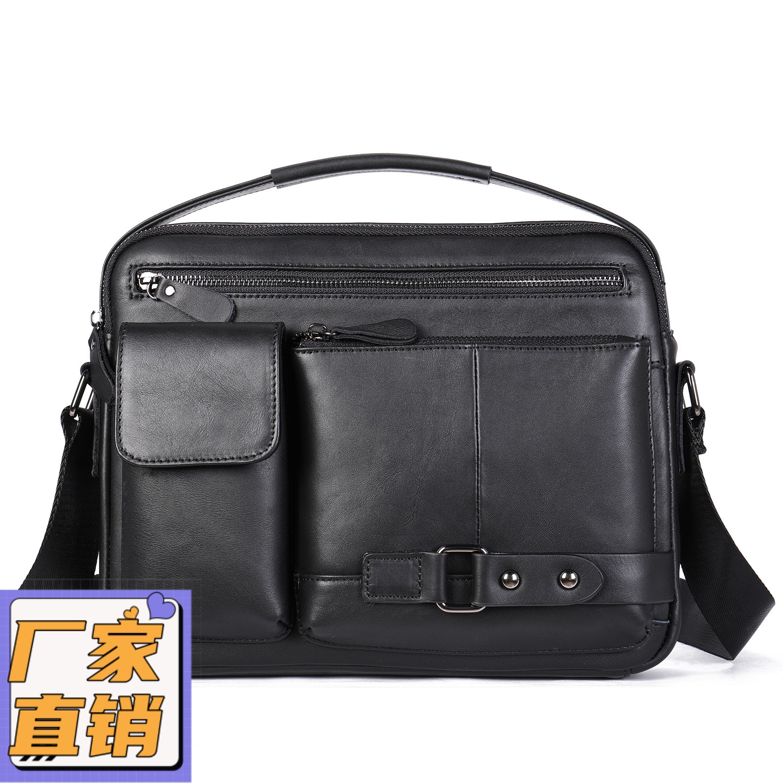 真皮单肩斜挎包复古油蜡皮单肩包多功能牛皮斜挎邮差包gd05