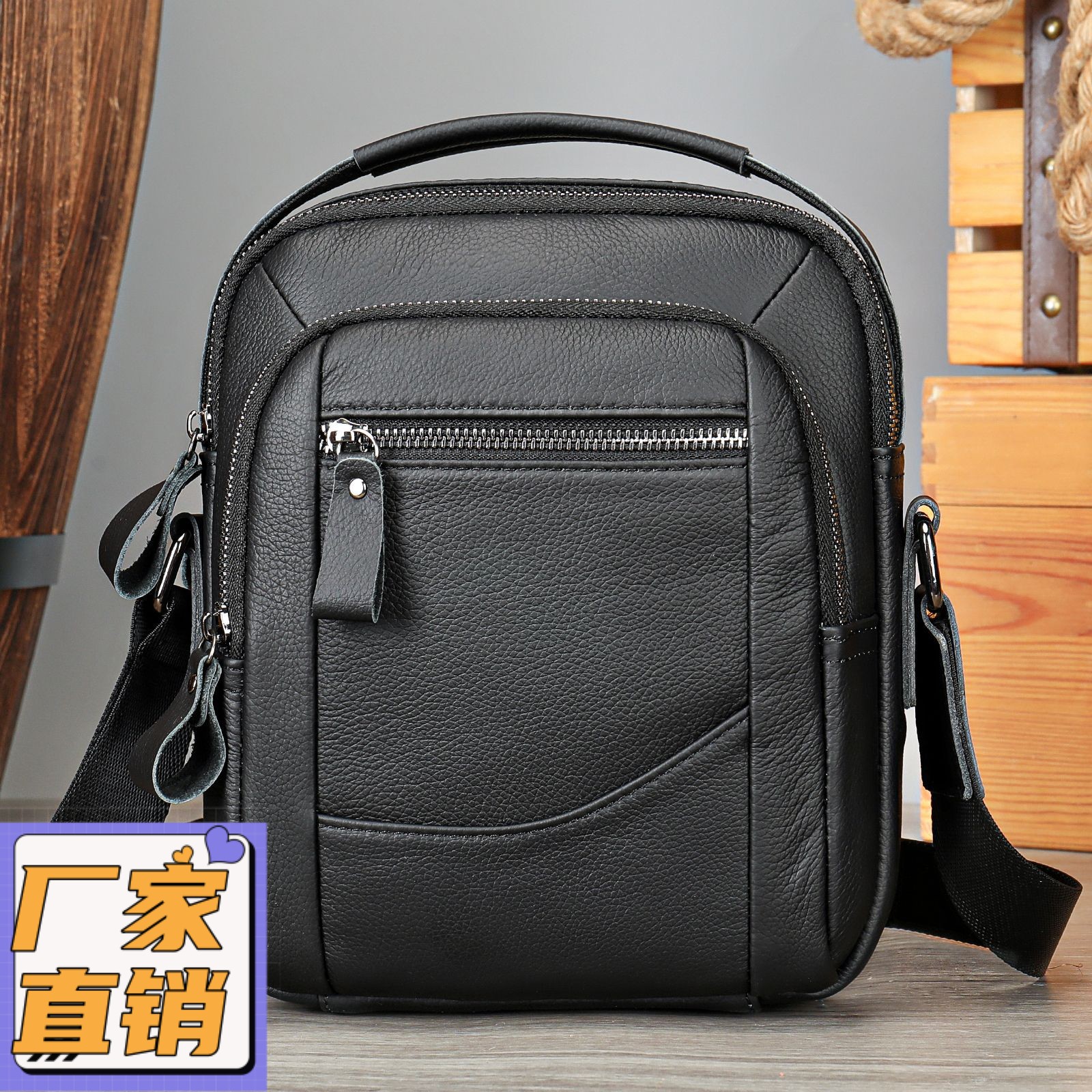 男士单肩包真皮2023新款男包品牌小背包夏季牛皮斜挎小包男gd05