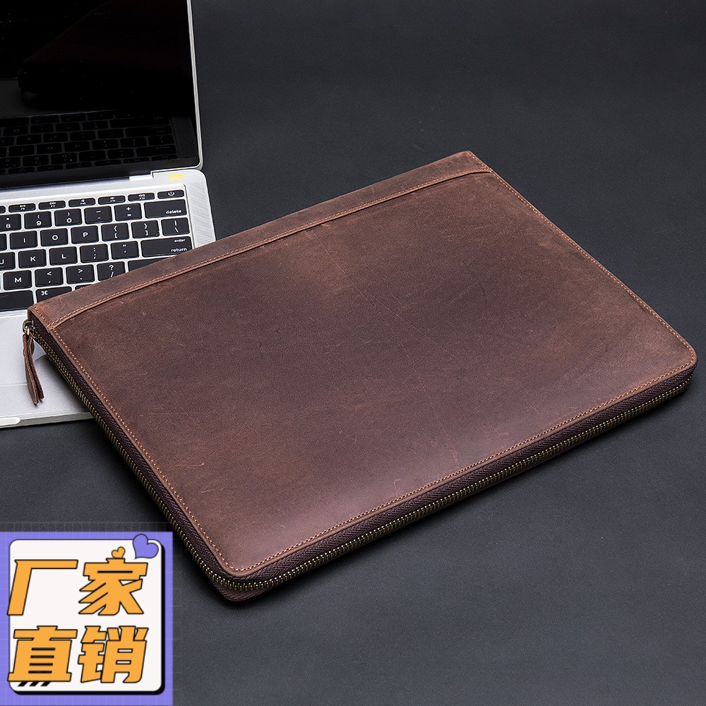 男士复古疯马皮ipad真皮套防摔平板电脑保护壳牛皮卡片皮袋男gd01