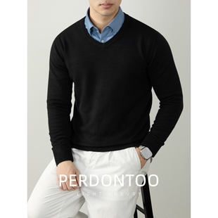 软糯亲肤！云感纤柔纱！鸡心V领针织衫毛衣男百搭秋冬保暖慵ZZ08