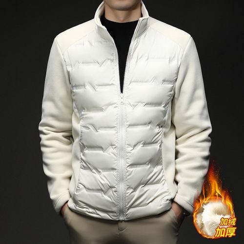 羽绒衣男秋冬2025新款摇粒抓绒外套上衣服立领保暖冲锋衣内胆EC38