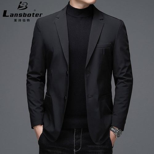 男士羽绒西装秋冬新款中青年休闲羽绒西服灰鸭绒男式保暖西服EC46