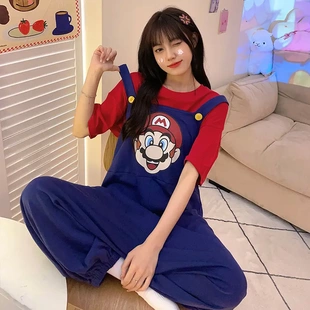 新款 2025秋季 布丁狗纯棉连体宽松加肥加大甜美家居服