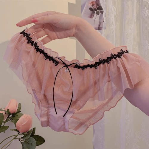 甜甜少女~新款蕾丝网纱纯欲内裤